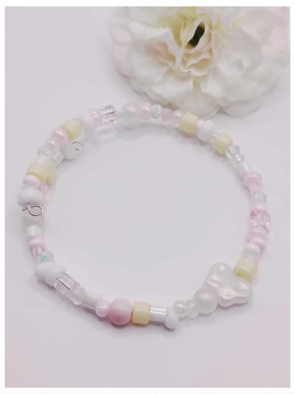 Exemple de bracelet fait avec les perles rocailles