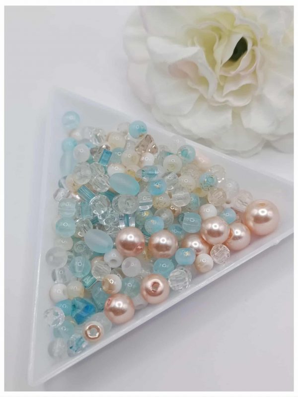 sachet de perles mix et rocailles "rêve azur"