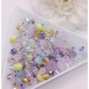 sachet de perles mix et rocailles "Éclat d'iris"