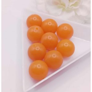 perle bodhi ronde 12 mm orange