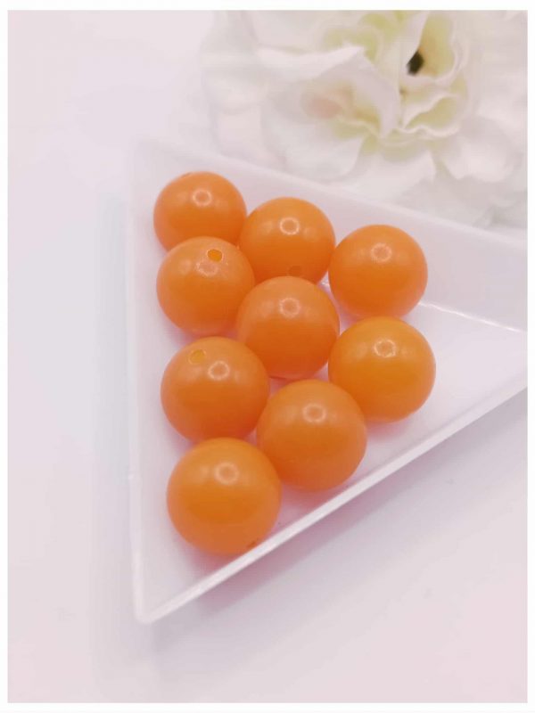 perle bodhi ronde 12 mm orange