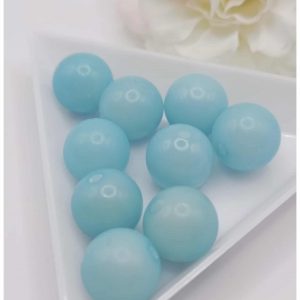 perle bodhi ronde 12 mm bleu ciel