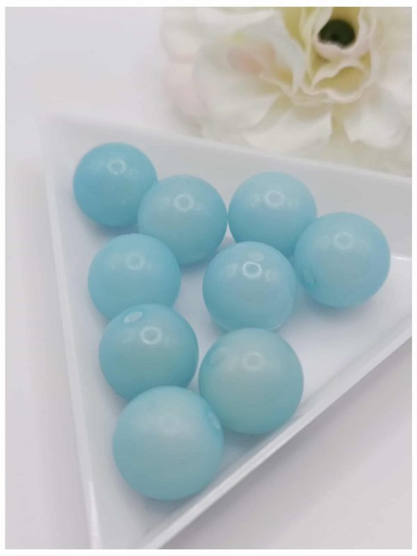 perle bodhi ronde 12 mm bleu ciel