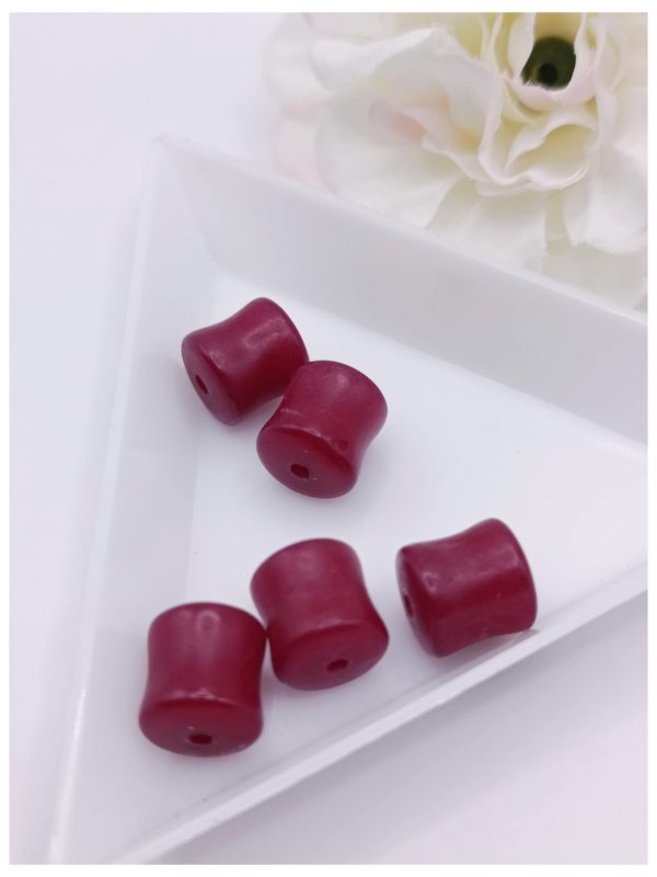 perle bodhi baril 8 mm rouge