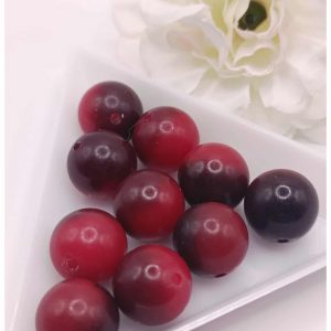 perle bodhi ronde 12 mm duo rouge
