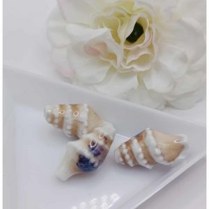 Perle céramique coquille 20*10 mm crème