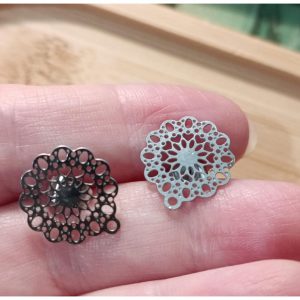 paire de bo dentelle acier inoxydable 14 mm