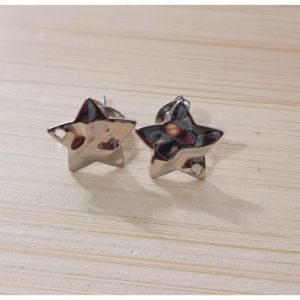 paire de puces acier inoxydable étoile 12 mm