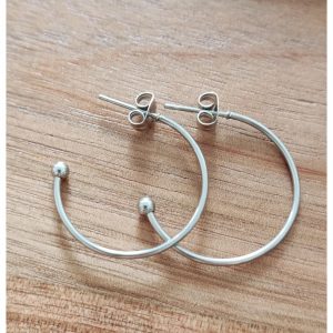 paire de créoles acier inoxydable 25 mm