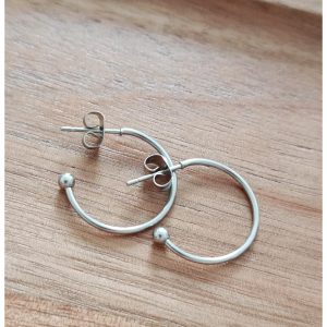 paire de créoles acier inoxydable 20 mm