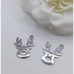 Breloques acier inoxydable renne – 13 x 16 mm