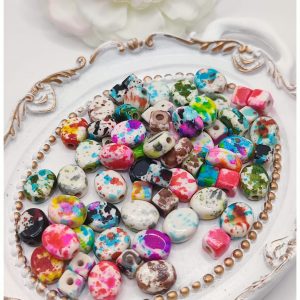 Petites perles en céramique – Mélange coloré