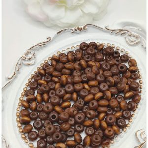 Perles en bois – 4 mm – Marron