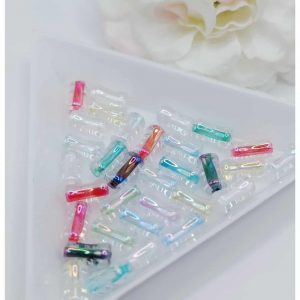 Perles colorées forme bambou